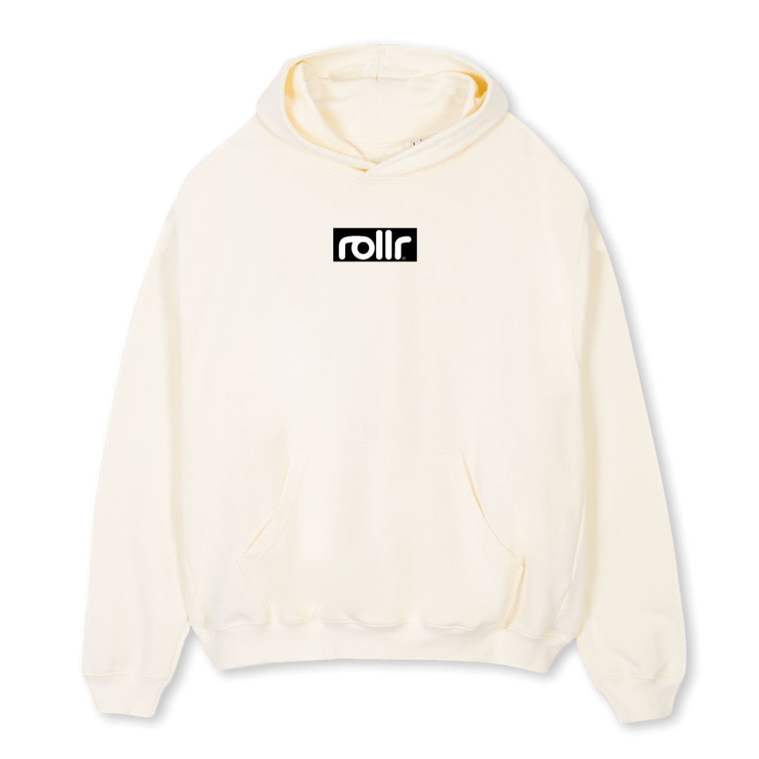 ROLLRHOODIE Cream Oversized Hoodie. – WATC STUDIO