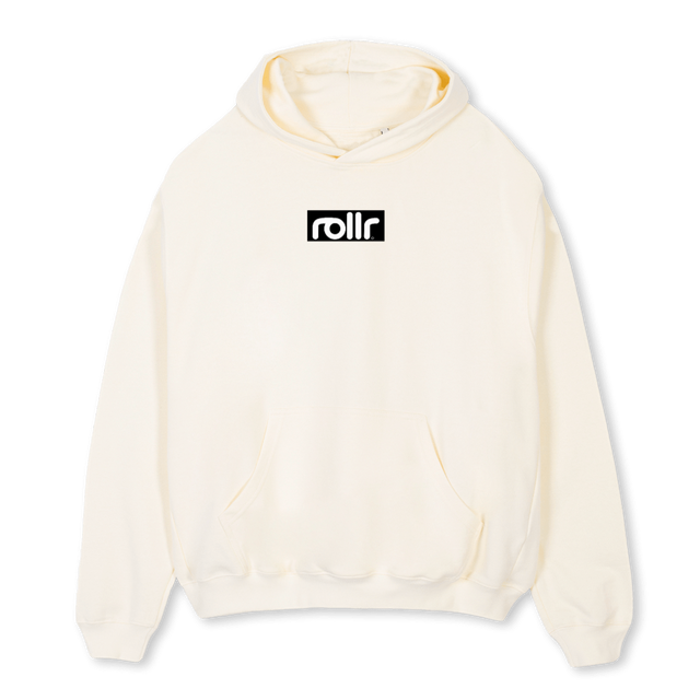 ROLLRHOODIE Cream Oversized Hoodie.