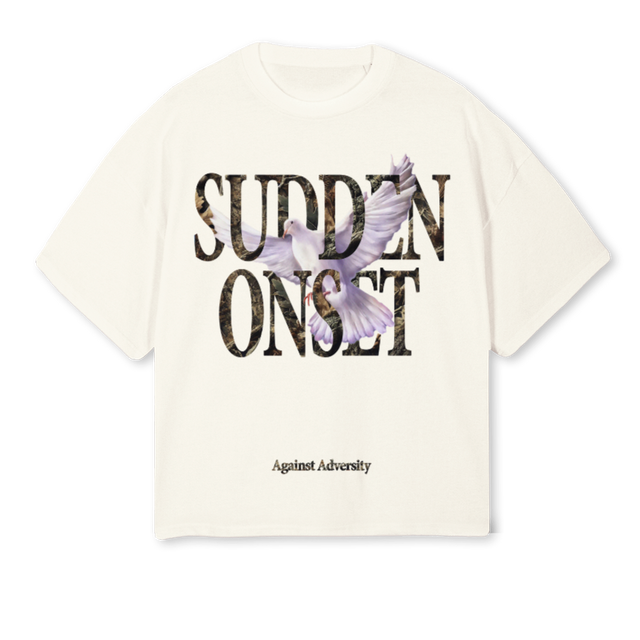 RTREEPEACE_C Cream Oversized Boxy Tee