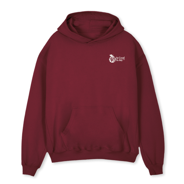 AGAAAPPLE2_B Burgundy Oversized Hoodie