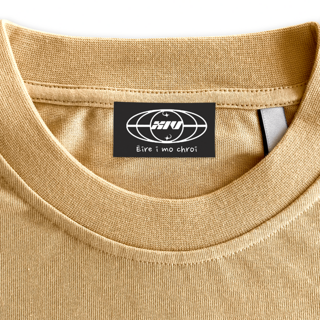 ÉIREI MOCHROÍ Custom Woven Neck Label.