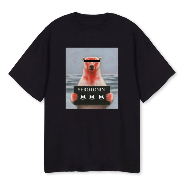 IJSBEERPRINTTEE Black Oversized Tee.