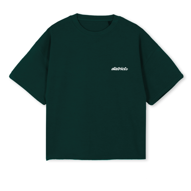 PRIMARYLOGOTEE_WG Wild Green Oversized Boxy Tee