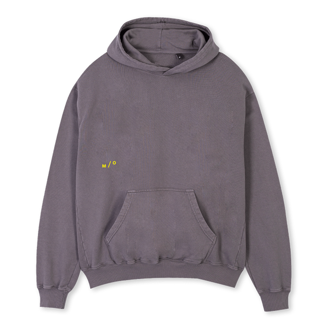 CONCRETEYELLOW Pigment Grey Oversized Hoodie.