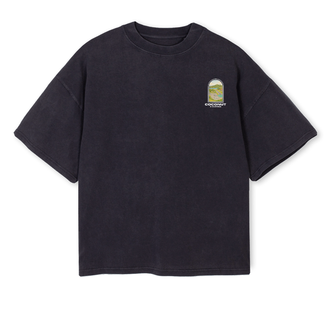 AEROPORT SBH_VB Vintage Black Oversized Boxy Tee.
