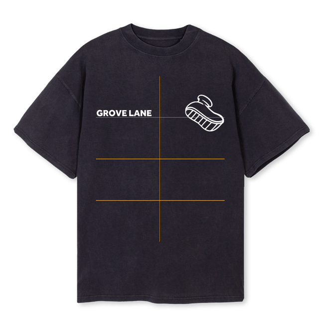GLRC CLUB T Vintage Black Oversized Tee.