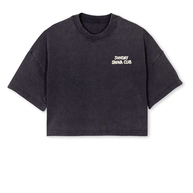 SSCCROPPED_VB Vintage Black Cropped Oversized Tee
