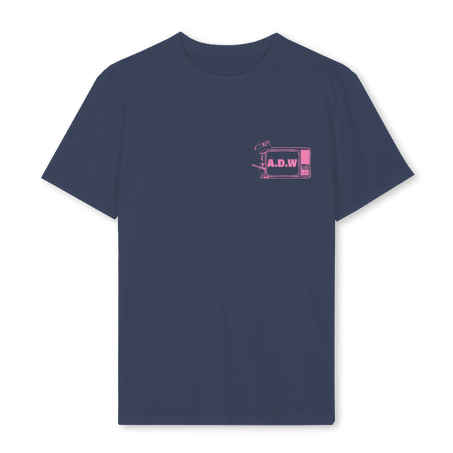 ADWLIVELTBLU_NV Navy Blue Regular Tee.