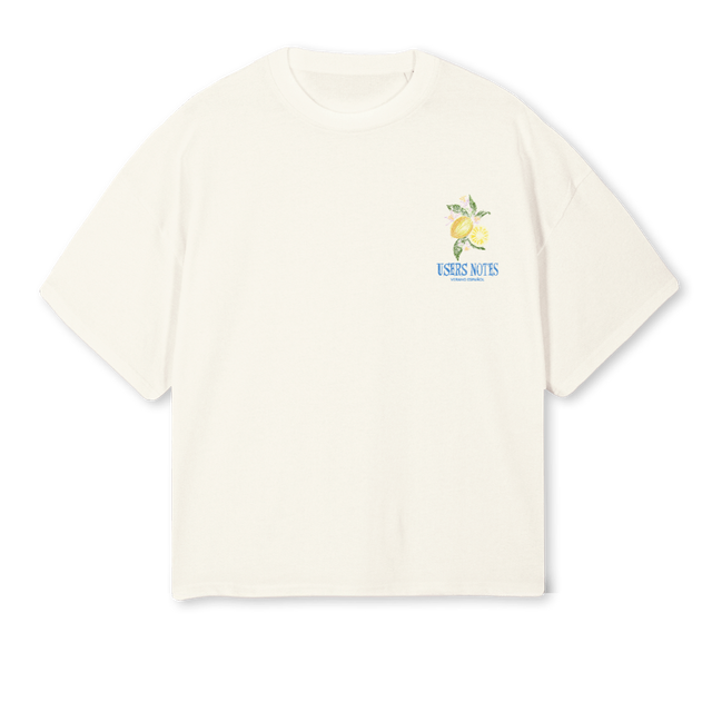FORMENTERA Cream Oversized Boxy Tee.