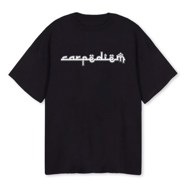 CARPE DIEM TASD Black Oversized Tee.