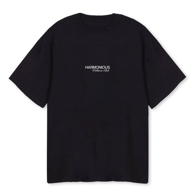 PINKWELLNESST_W Black Oversized Tee.