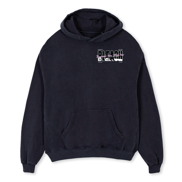 CAPTAIN SIXTH DIV_B Vintage Black Oversized Hoodie.