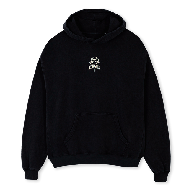 EKCHOODTWENTYSIX_B Black Oversized Hoodie.
