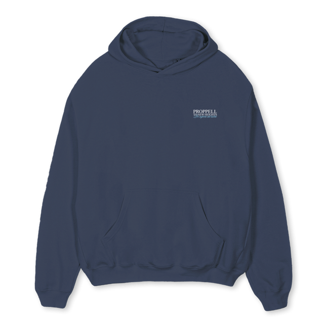 GOD OF SKIES_NAVY Navy Blue Oversized Hoodie