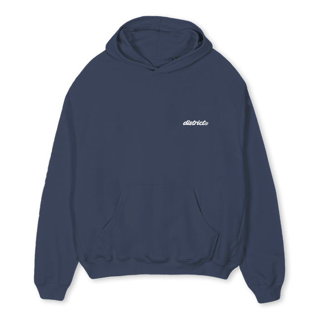 PRIMARYLOGOHOODIE_N Navy Blue Oversized Hoodie