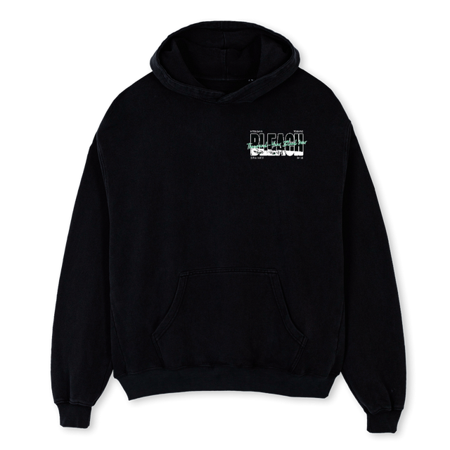 CAPTAIN TENTH DIV_B Black Oversized Hoodie.