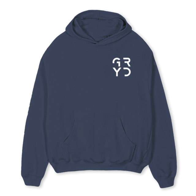 OVERSIZEDHOODIESQUAR_NB Navy Blue Oversized Hoodie