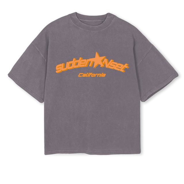 TERCERD Pigment Grey Oversized Boxy Tee.