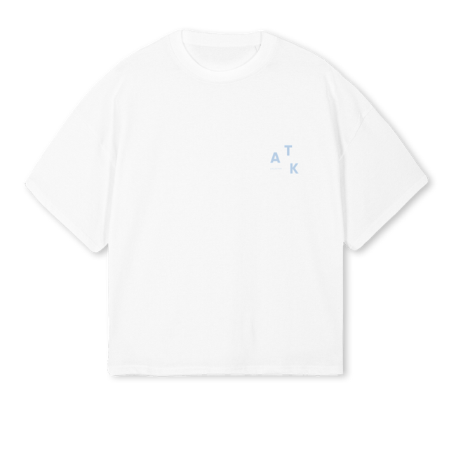 WHITEBLUE White Oversized Boxy Tee.