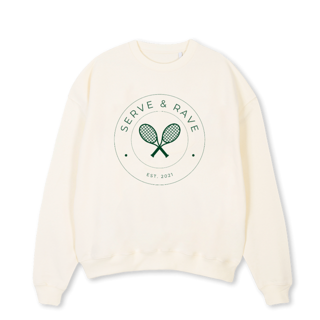 OVERSCREWCREAM Cream Oversized Crewneck Sweater.