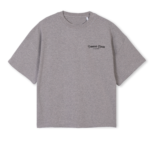 TEEWHITESTAFF Grey Marl Oversized Boxy Tee.
