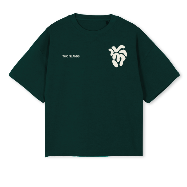 TISHAPEFINALGREEN Wild Green Oversized Boxy Tee.