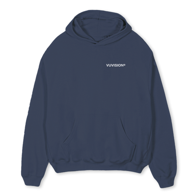 DEVDHOODIE Navy Blue Oversized Hoodie.