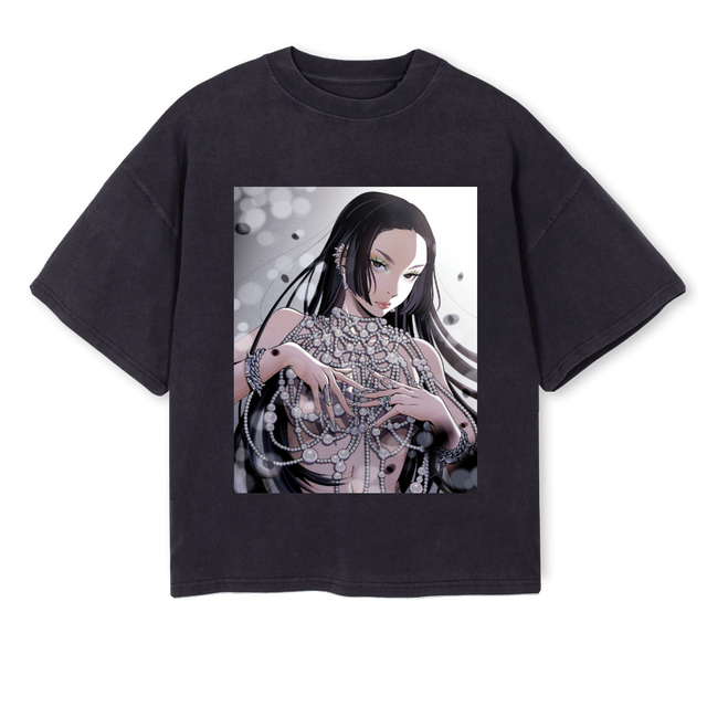 NEWDXMBLACK Vintage Black Oversized Boxy Tee.