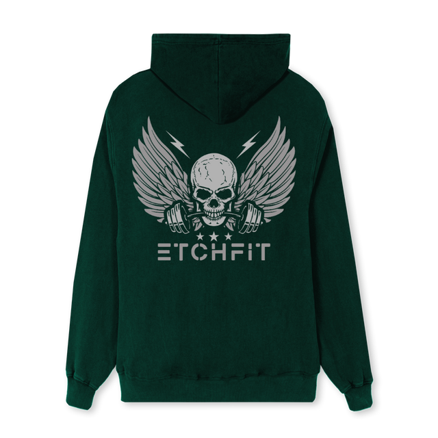 SKULLHOODIETEST Wild Green Regular Hoodie.