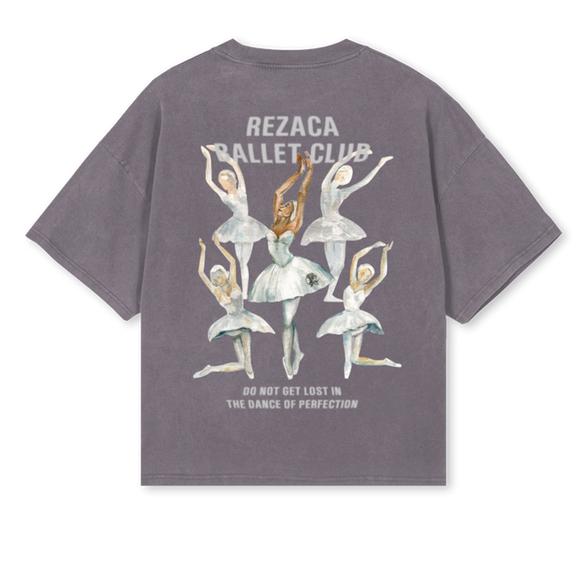 BALLETX_PG Pigment Grey Oversized Boxy Tee