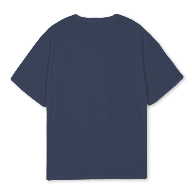 SKULLCROSSBONESHAIR Navy Blue Oversized Tee.