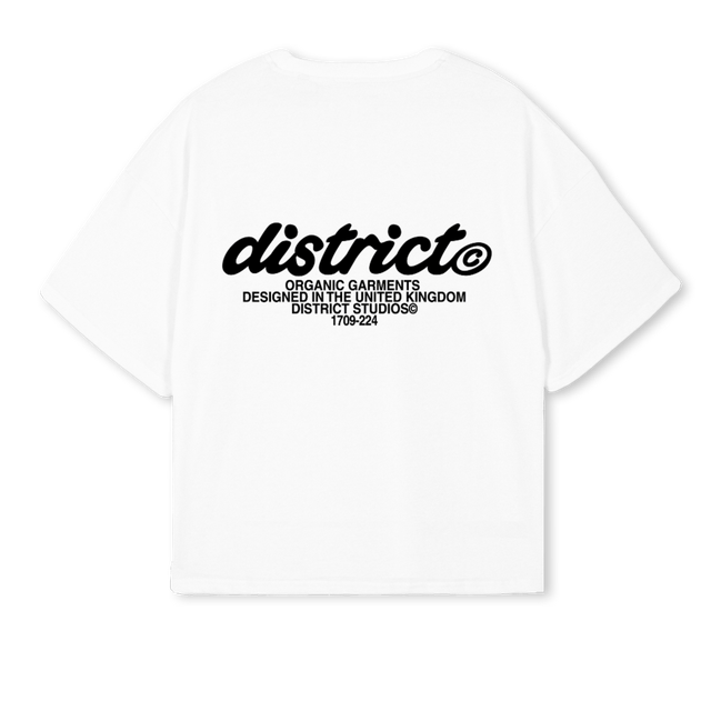 PRIMARYLOGOTEE_W White Oversized Boxy Tee