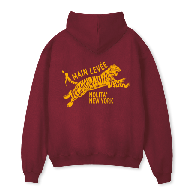 AMLCHINATOWN_BG Burgundy Oversized Hoodie