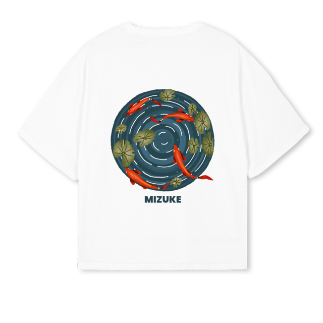 MIZUKE LAGO_W White Oversized Boxy Tee
