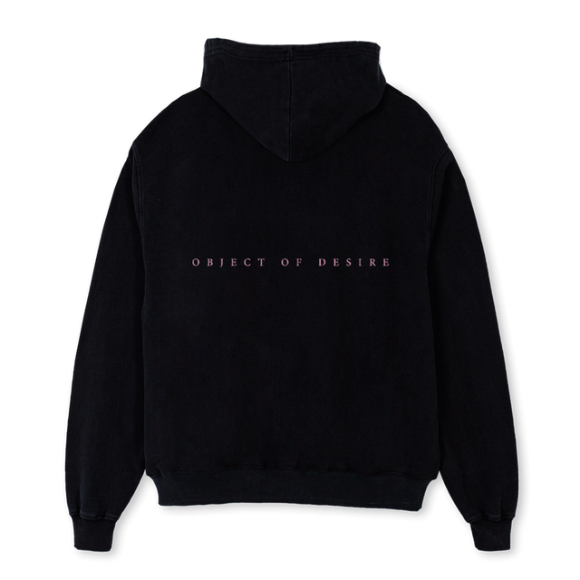 OOD Z Black Oversized Zipped Hoodie.