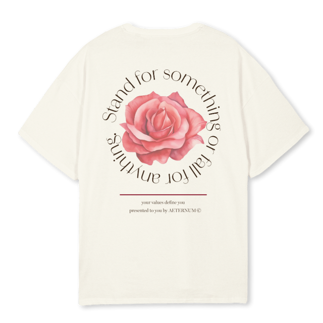 ROSESTAND_OS Cream Oversized Tee