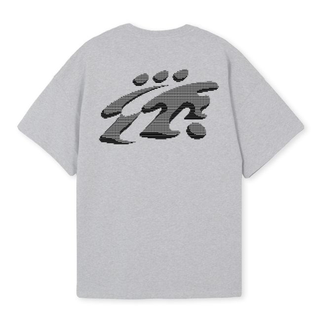 QUATRETROISTROISNOIR_OT Light Grey Marl Oversized Tee.