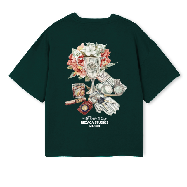 TROPHEE_WG Wild Green Oversized Boxy Tee