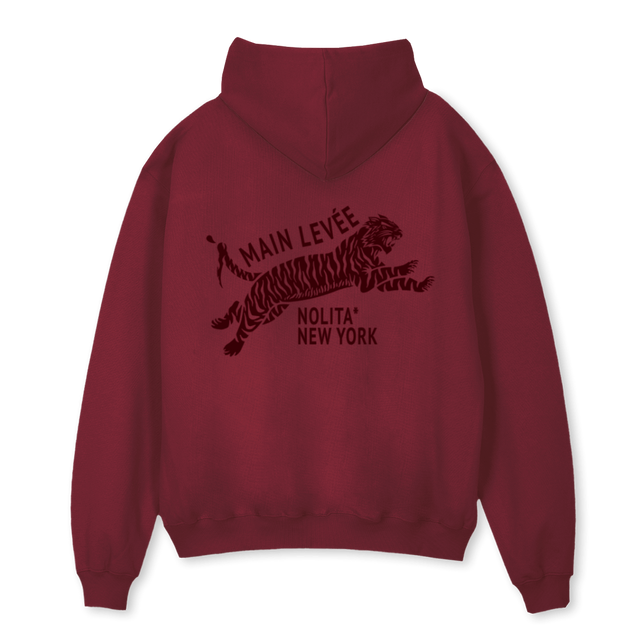 AMLCHINATOWN_BGTONAL Burgundy Oversized Hoodie.