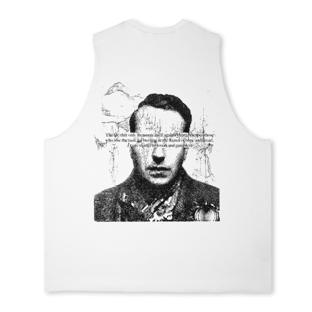 BATAILLE BLAK VEST Bright white Oversized Vest.