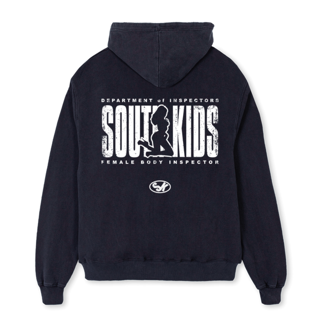 FBIHOODIE Vintage Black Oversized Hoodie.