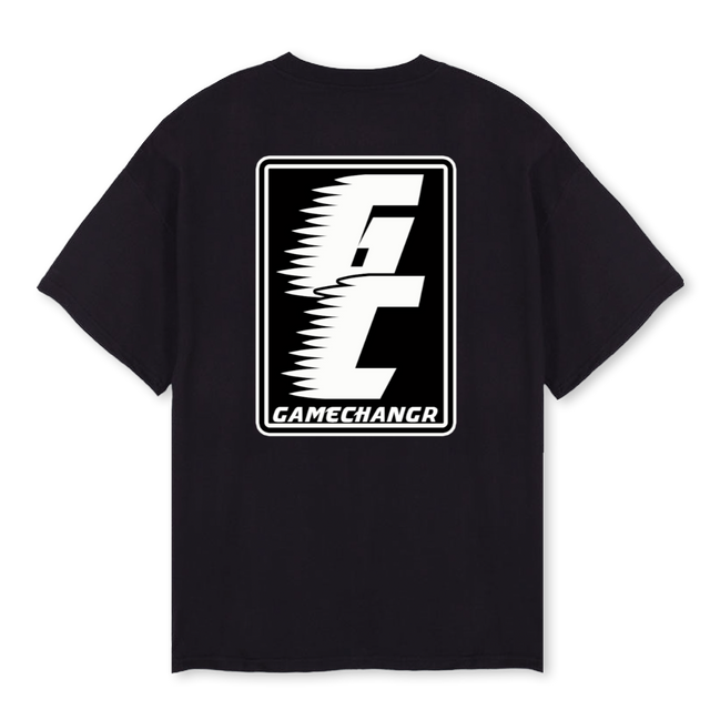 GAMECHANGR BL Black Oversized Tee.