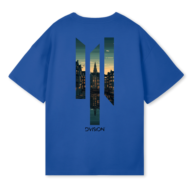 AMSTERDAM_CB Cobalt Blue Oversized Tee.