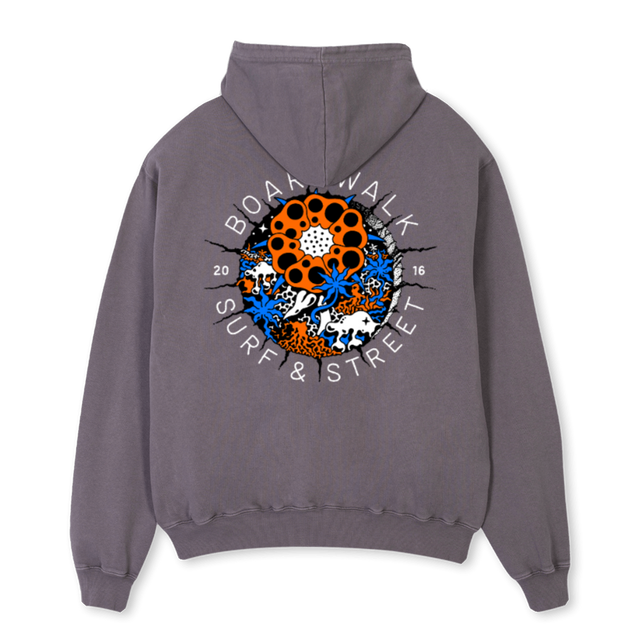 HOODIEFINSTA Pigment Grey Oversized Hoodie
