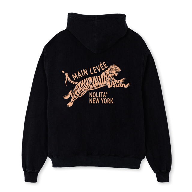 AMLCHINATOWNTIGER Black Oversized Hoodie.
