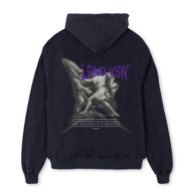 DAVID FROM JUDAH Vintage Black Oversized Hoodie.