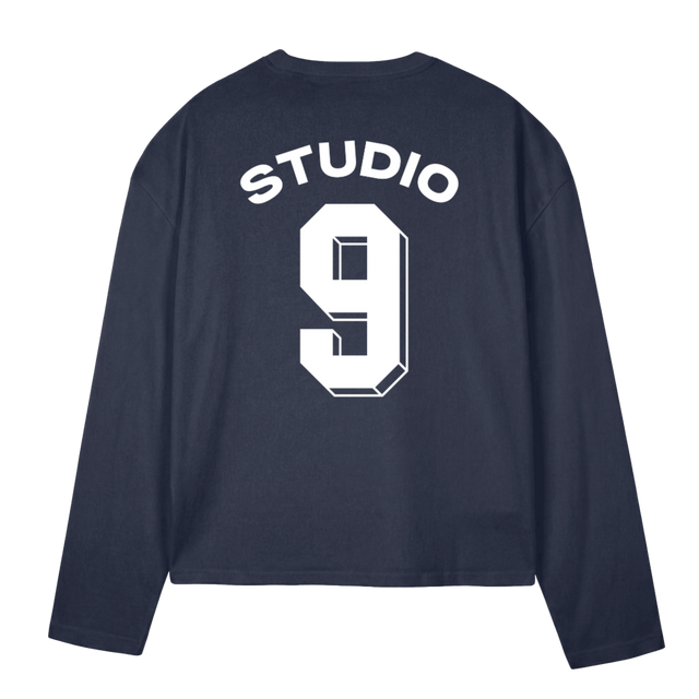 NUMERONEUF_NB Navy Blue Oversized Boxy LS Tee.