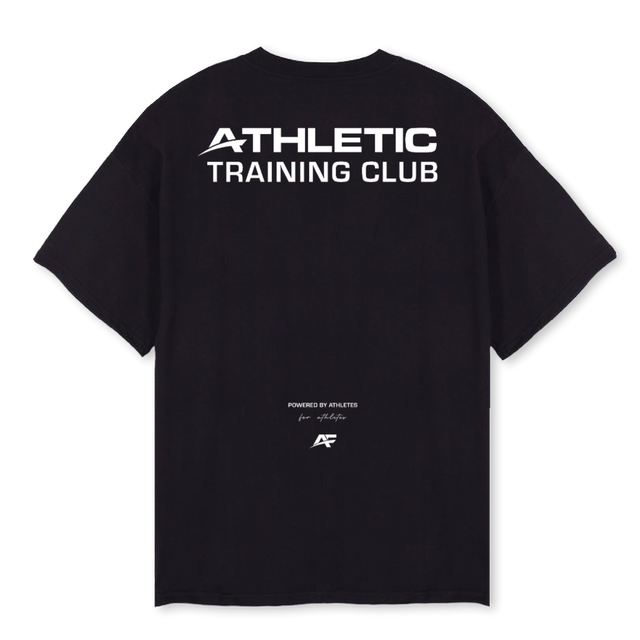 ATHLETICCLUBBW Black Oversized Tee.