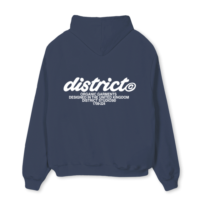PRIMARYLOGOHOODIE_N Navy Blue Oversized Hoodie