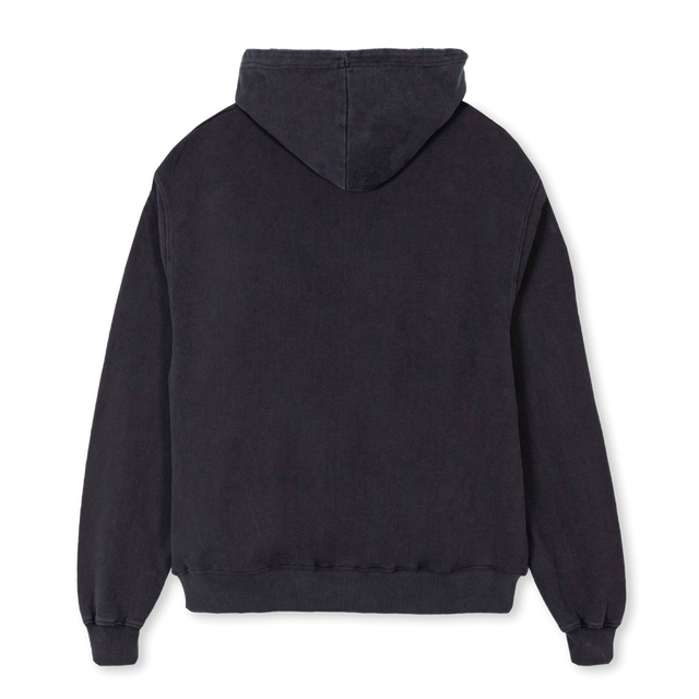 MUSTARD Vintage Black Oversized Zipped Hoodie.